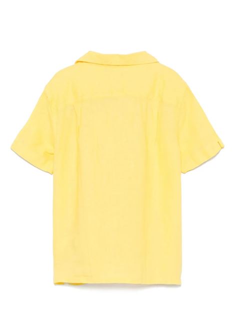 Camicia Bowling In Lino Giallo Con Pony a Contrasto RALPH LAUREN KIDS | 322-964585003